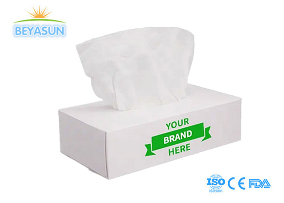 부드러운 상자 얼굴 조직 2 플라이 11GSM 130판 처녀 목재 인질 흰색 평면 상자 조직 종이