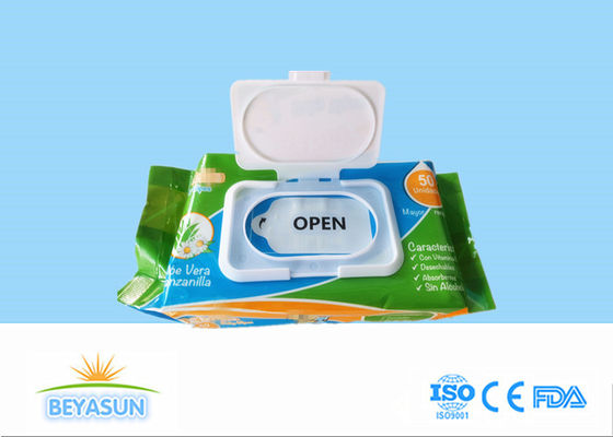 자연 15x20 CM는 50 PC 귀여운 패킹을 가진 만 청소를 위한 닦음을 적셨습니다